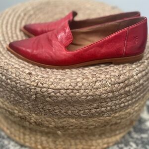 Frye Red Leather Women's Loafers